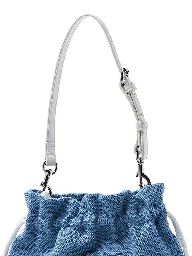 Canvas Drawstring Bucket Shoulder Bag Light Blue - VIVIENNE WESTWOOD - BALAAN 8