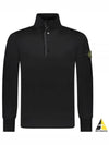 Compass Patch Cotton Fleece Polo Knit Top Black - STONE ISLAND - BALAAN 2