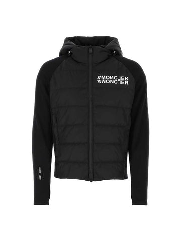 Grenoble Hooded Padded Cardigan Black - MONCLER - BALAAN 1