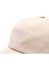 Tyron Logo Cotton Ball Cap Ecru Pink - ISABEL MARANT - BALAAN 4