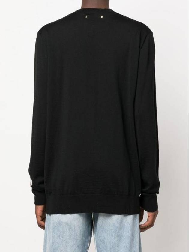 Sleeve Logo Patch Knit Top Black - GOLDEN GOOSE - BALAAN 5