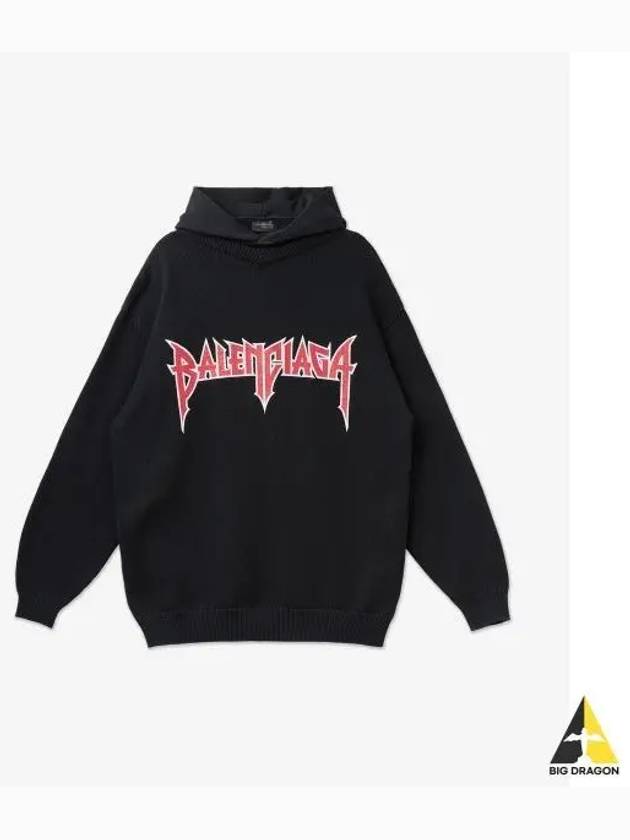 Logo Hoodie Black - BALENCIAGA - BALAAN 2