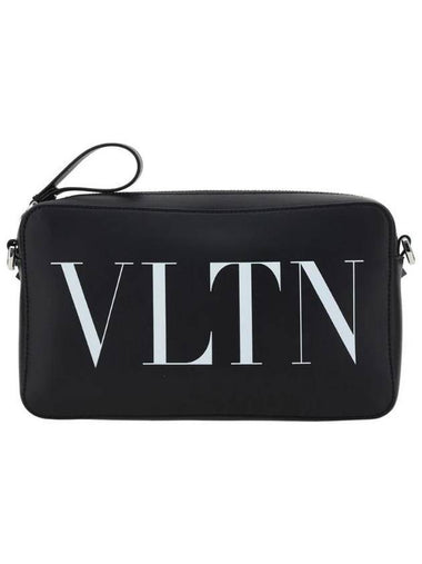 Men's Logo Leather Cross Bag Black - VALENTINO - BALAAN 1