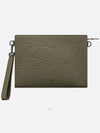 A5 Triangle Pouch Khaki Clutch Bag - DIOR - BALAAN 1