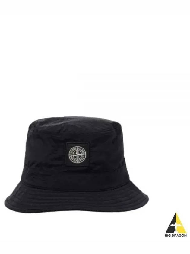 Logo Patch Bucket Hat Black - STONE ISLAND - BALAAN 2