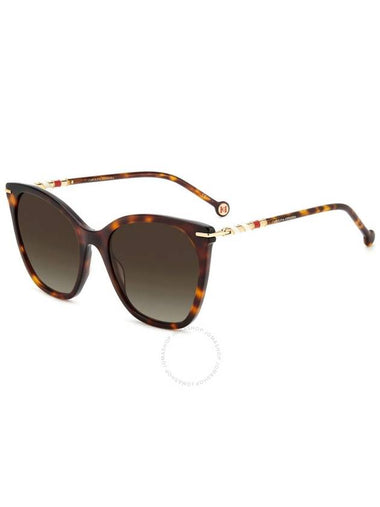 Carolina Herrera Brown Gradient Butterfly Ladies Sunglasses HER 0091/S 005L/HA 56 - CAROLINA HERRERA - BALAAN 1