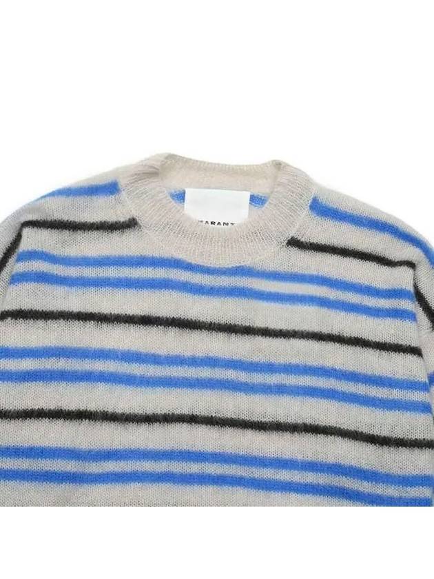 Dimitri Striped Mohair Knit Top Blue - ISABEL MARANT - BALAAN 4