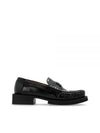 Butterfly Logo Moccasin Loafers Black - GANNI - BALAAN 2