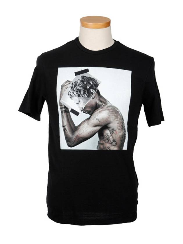 Tattoo Sculpture Short Sleeve T-Shirt Black - NEIL BARRETT - BALAAN 3