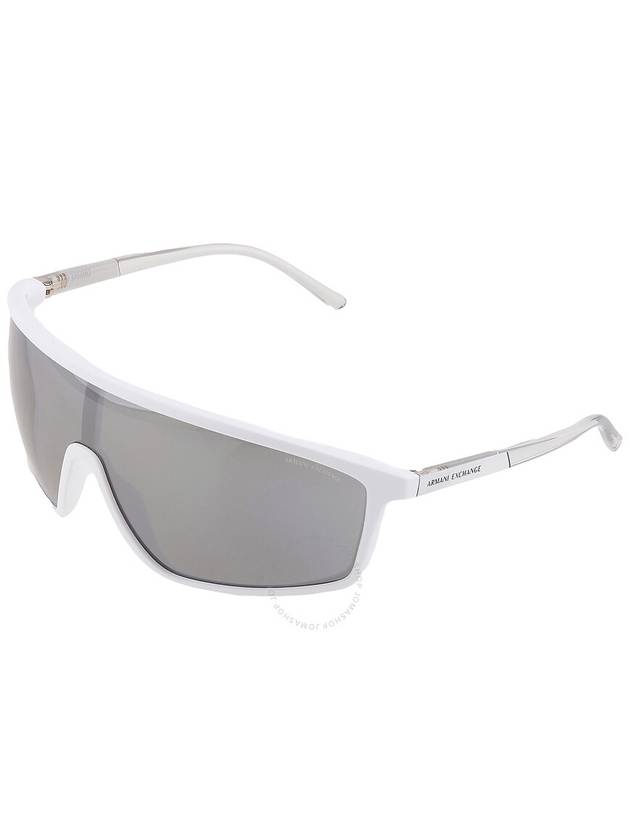 Armani Exchange Grey Mirror Silver Shield Men's Sunglasses AX4119S 81566G 37 - ARMANI EXCHANGE - BALAAN 3