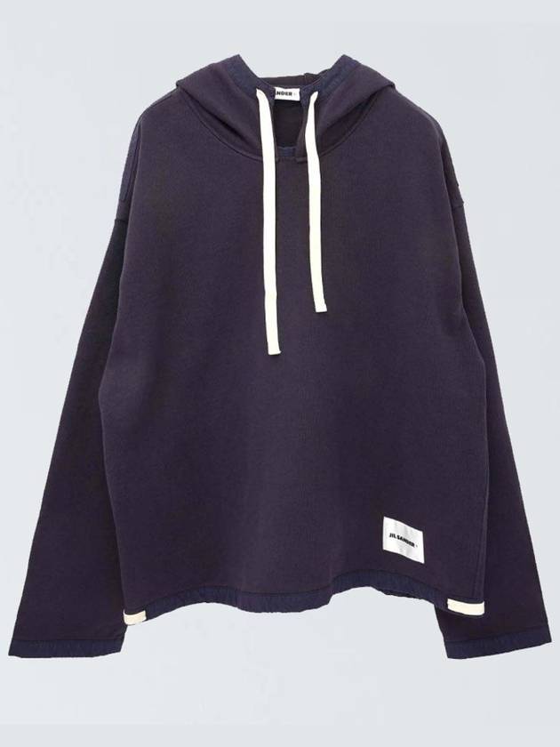 Logo Patch Hoodie Navy - JIL SANDER - BALAAN 1