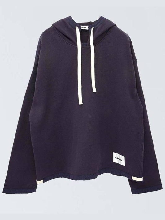 Logo Patch Hoodie Navy - JIL SANDER - BALAAN 1