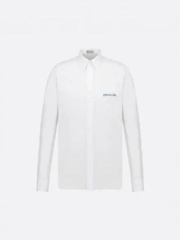 Christian Tag Embroidered Shirt 443C577A1581 C085 - DIOR - BALAAN 1