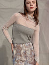 Sleeve Shirring See Through Turtlenect Top_Gray - SORRY TOO MUCH LOVE - BALAAN 2