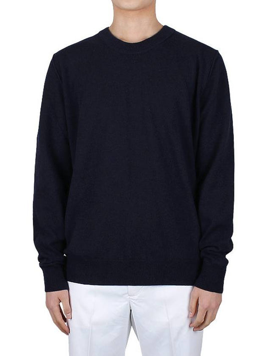 Crew Neck Cashmere Knit Top Navy - MAISON MARGIELA - BALAAN 2