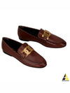 Kate Metal Logo Leather Loafers Brown - TOD'S - BALAAN 2