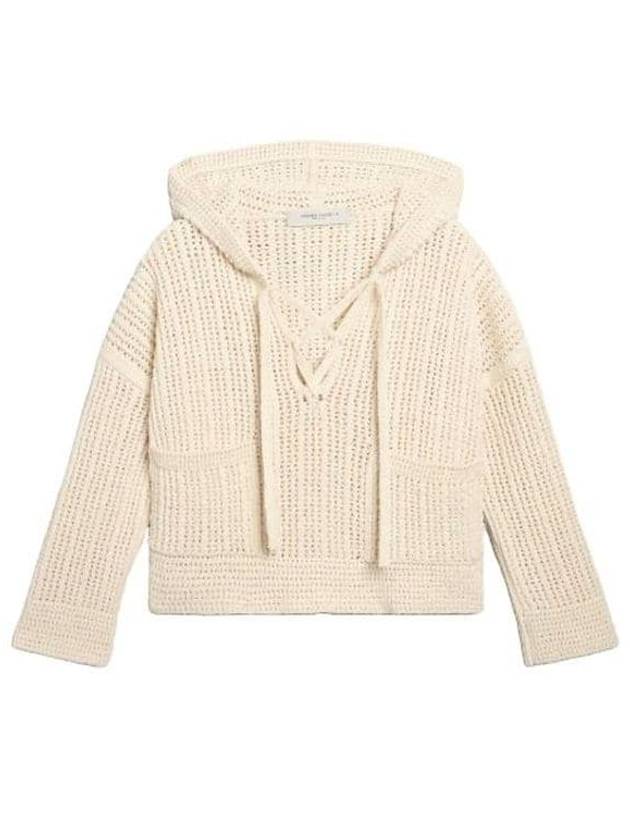 Women's Papyrus Colored Cotton Hoodie Beige - GOLDEN GOOSE - BALAAN 2