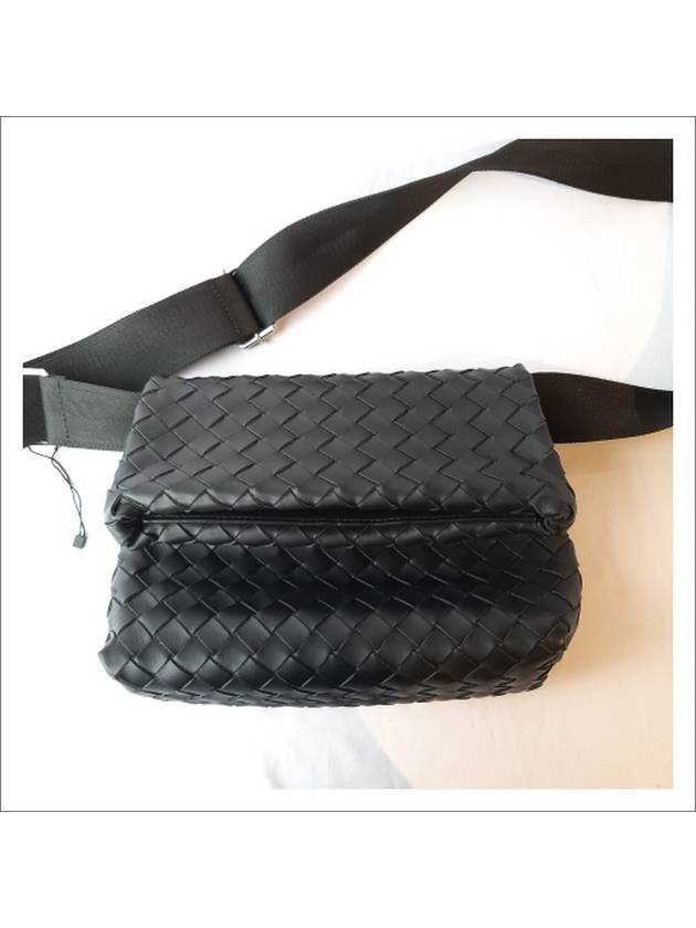 Intrecciato Small Cross Bag Black - BOTTEGA VENETA - BALAAN 5