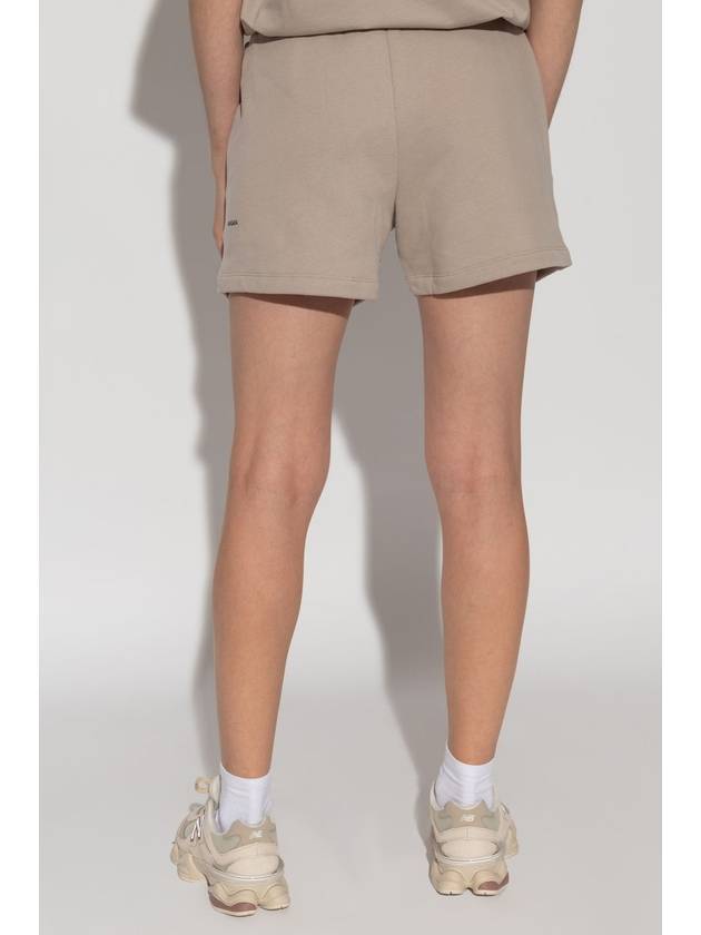 Pangaia Logo Shorts, Unisex, Beige - PANGAIA - BALAAN 4