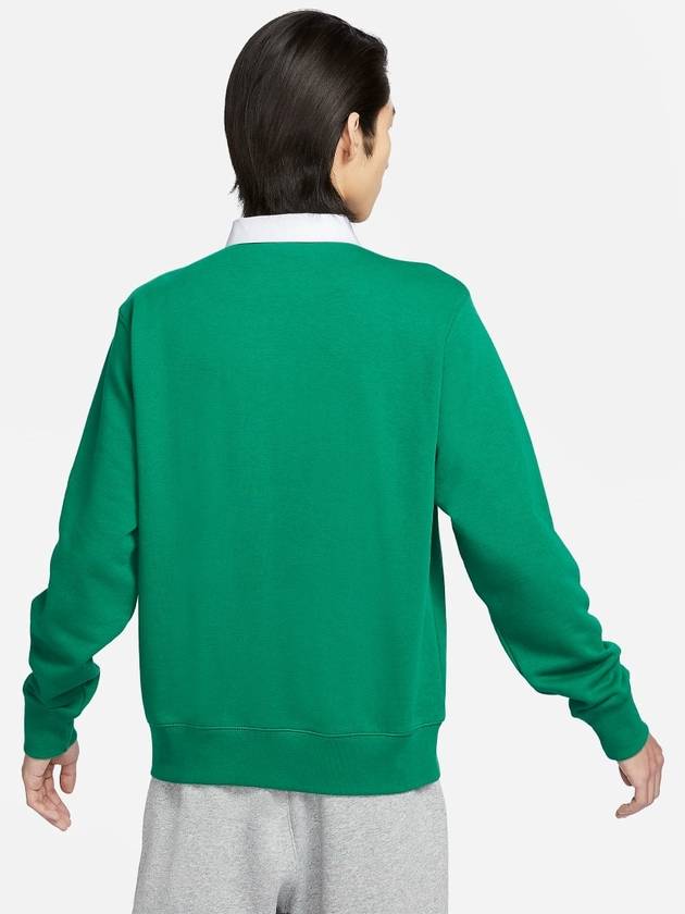 Club Fleece Long Sleeves Polo Shirt Green - NIKE - BALAAN 3