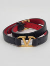 V Double Strap Bracelet Black Pure Red - VALENTINO - BALAAN 2