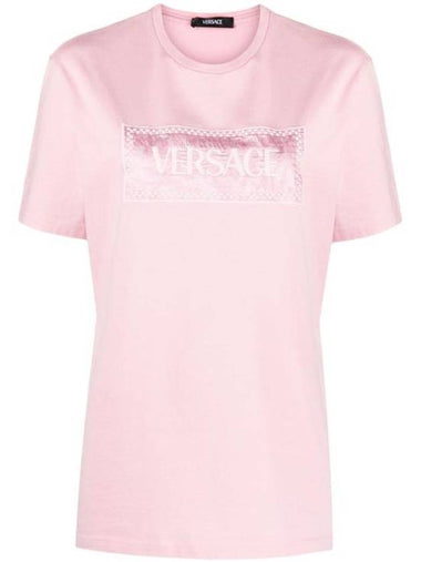 24SS long sleeve t-shirt 1013600 1A10135 5P950 PALE PINK PINK PURPLE - VERSACE - BALAAN 1