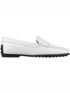 Women's City Gommino Leather Driving Shoes White - TOD'S - BALAAN 1