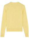 Fox Head Patch Adjusted Round Neck Cardigan Yellow - MAISON KITSUNE - BALAAN 4