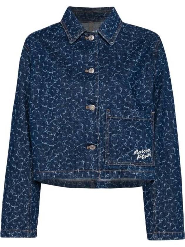 Cropped Denim Jacket Navy - MAISON KITSUNE - BALAAN 2