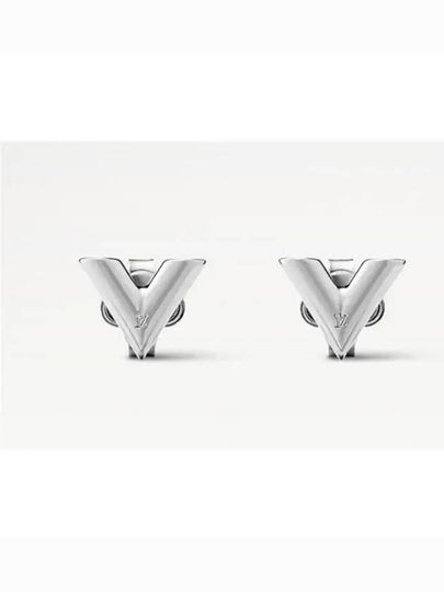 Essential V Stud Earrings Silver - LOUIS VUITTON - BALAAN 2