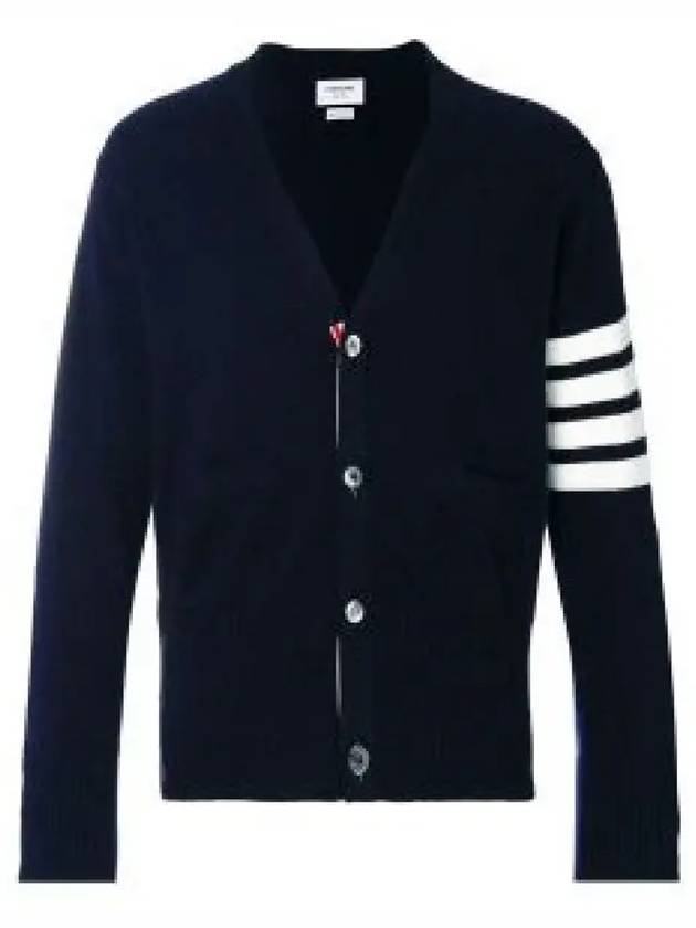 Men's Diagonal Classic Cashmere Cardigan Navy - THOM BROWNE - BALAAN 2