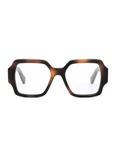 Eyewear Square Acetate Eyeglasses Havana - CELINE - BALAAN 2