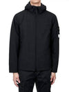 Compass Badge Hooded Jacket Black - STONE ISLAND - BALAAN 2