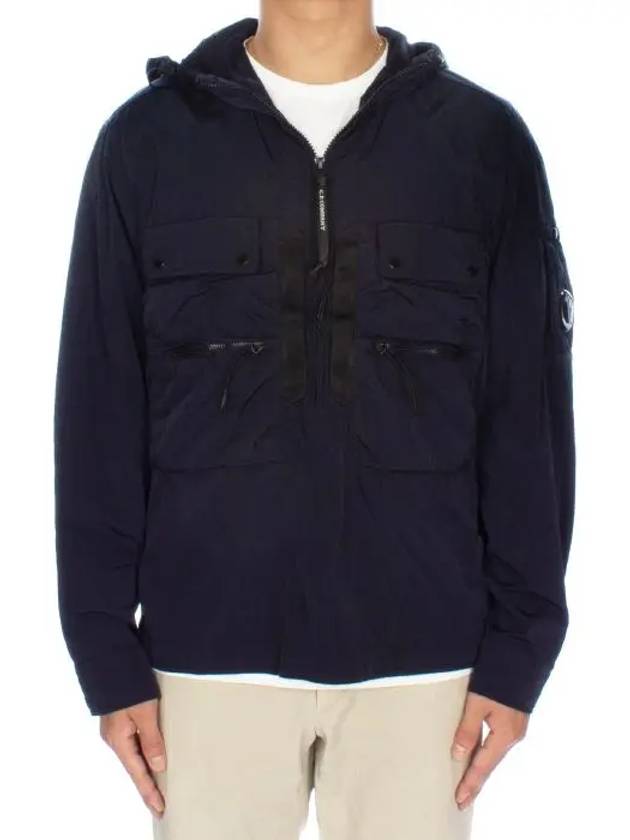 Chrome R Lens Hooded Jacket Navy - CP COMPANY - BALAAN 3