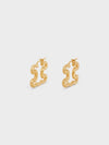 Triomphe Frame Large Earrings Gold - CELINE - BALAAN 4