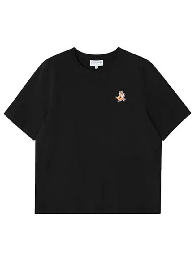 Speedy Fox Patch Comfort Short Sleeve T Shirt Black - MAISON KITSUNE - BALAAN 3