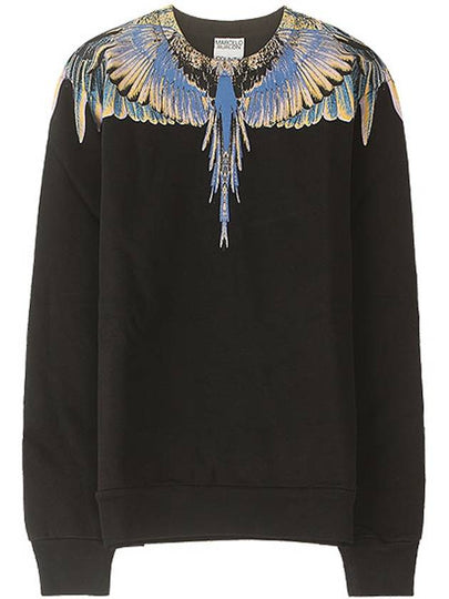 Men's Wings Regular Sweatshirt Black - MARCELO BURLON - BALAAN 2