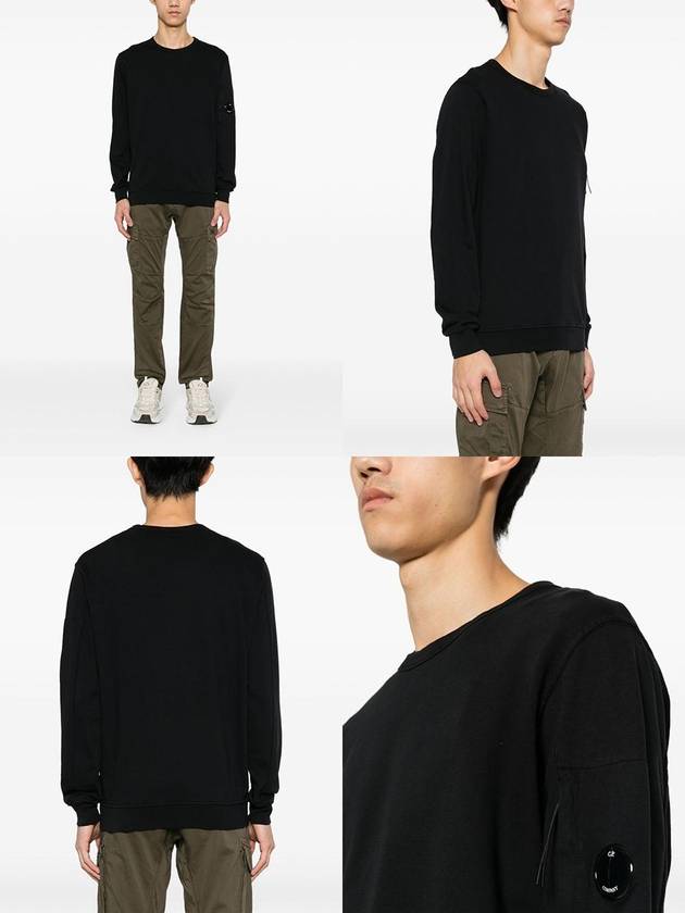 Light Fleece Sweatshirt Black - CP COMPANY - BALAAN 3