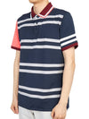 Golf VARIEGATED STRIPE POLO MF22K114 TWILIGHT Men's Barred Stripe Polo - G/FORE - BALAAN 3