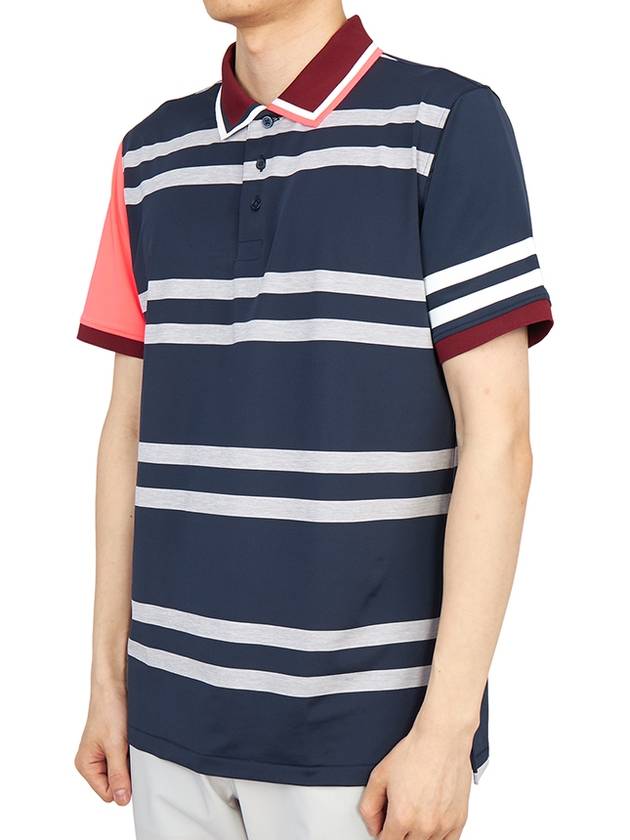 Golf VARIEGATED STRIPE POLO MF22K114 TWILIGHT Men's Barred Stripe Polo - G/FORE - BALAAN 3