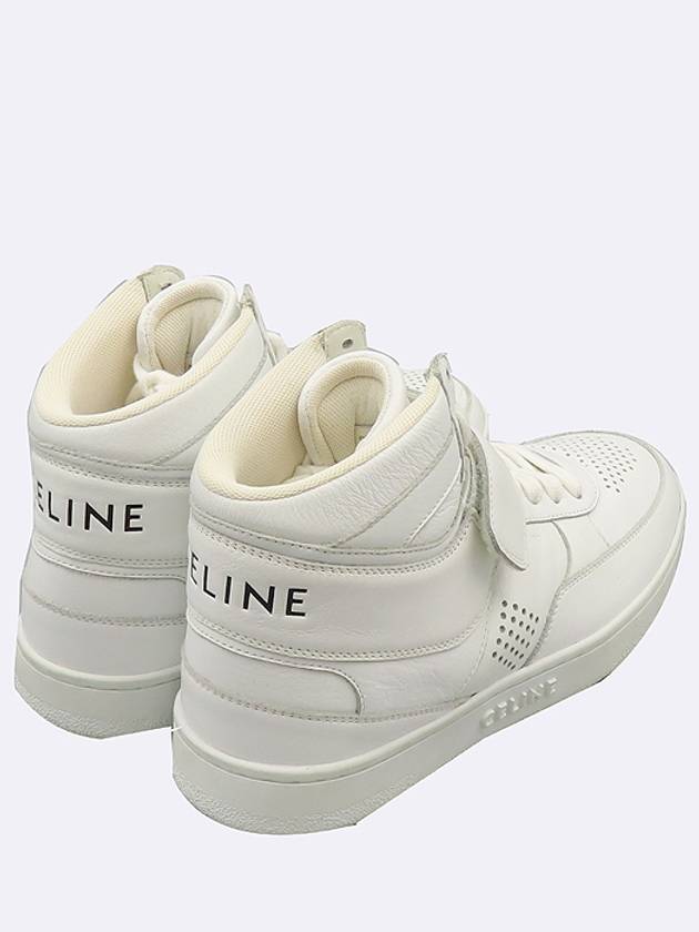 Celine 345013338C 01OP White Color Leather CT 03 High Top Velcro Women s Sneakers 36 - CELINE - BALAAN 4