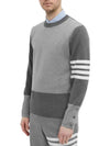 4-Bar Stripe Fun Mix Milano Stitch Merino Wool Knit Top - THOM BROWNE - BALAAN 4