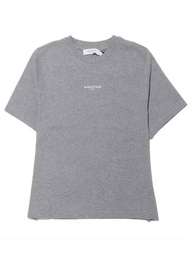 Logo embroidered cropped boxy T shirt - MAISON KITSUNE - BALAAN 1