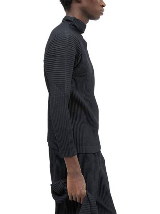 High Neck Pleated Turtleneck Black - ISSEY MIYAKE - BALAAN 5