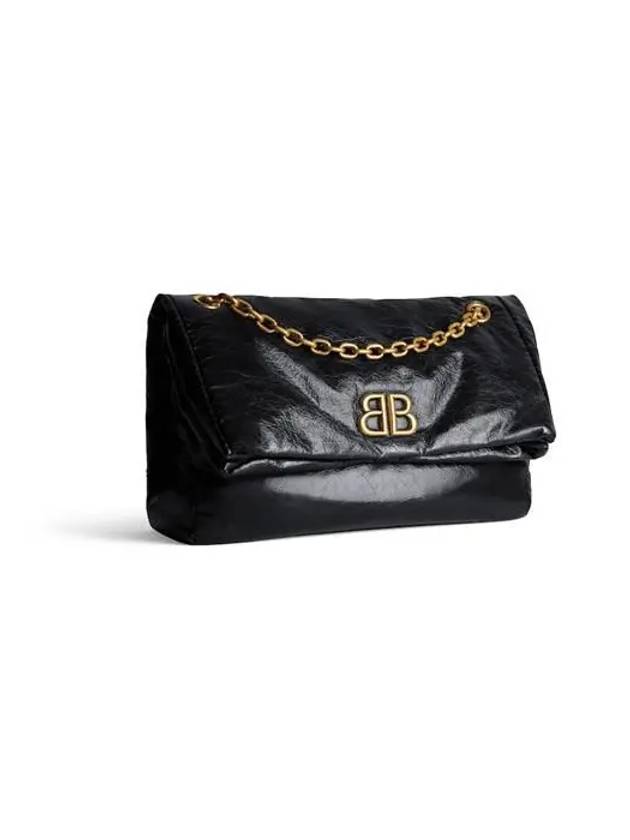 Monaco Chain Strap Shoulder Bag Black - BALENCIAGA - BALAAN 3