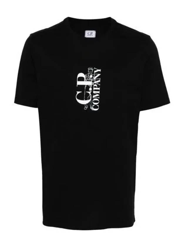 30/1 Jersey British Sailor Short Sleeve T-Shirt Black - CP COMPANY - BALAAN 2