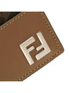 FF square leather card wallet beige - FENDI - BALAAN 6