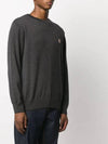 Fox Head Patch Regular Round Neck Pullover Knit Top Anthracite Melange - MAISON KITSUNE - BALAAN 5