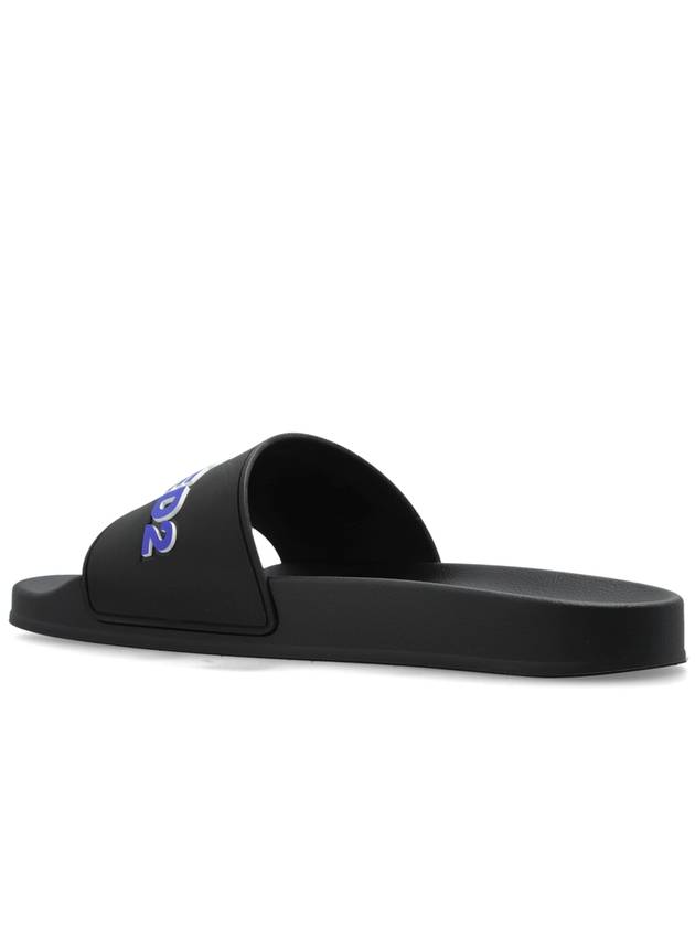 Dsquared2 Rubber Slides With Logo, Men's, Black - DSQUARED2 - BALAAN 5