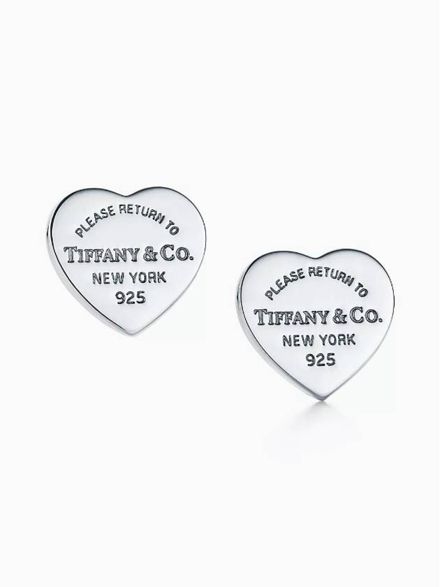 Return to Heart Stud Earrings Silver - TIFFANY & CO. - BALAAN.
